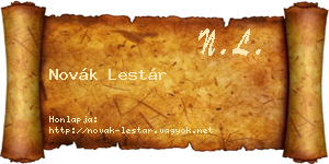 Novák Lestár névjegykártya